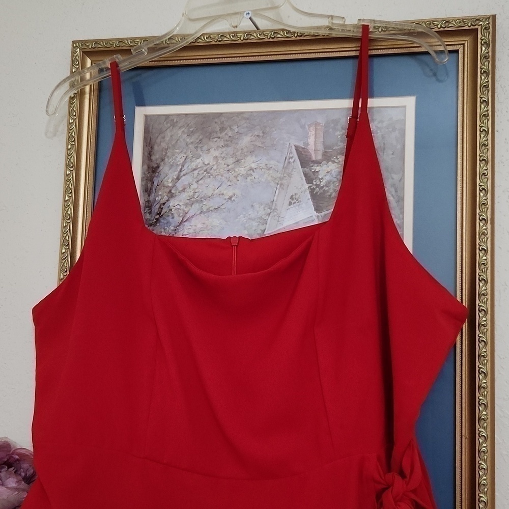 Romantic Red Sleeveless Mini Dress XXL Date Night Y2K Concert Party - Picture 6 of 12